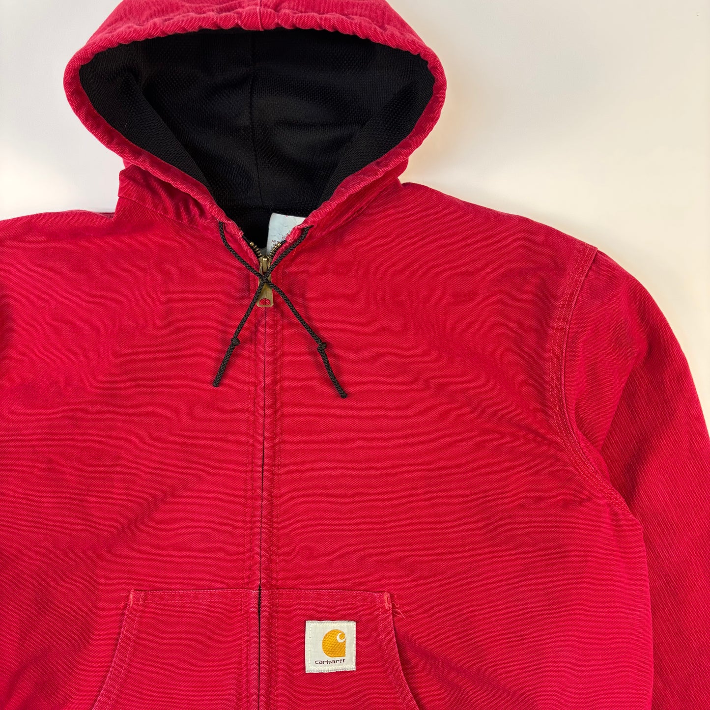 Red Carhartt Hooded Jacket Medium